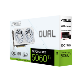 ASUS RTX5060TI-O16G-WHITE NVIDIA GeForce RTX 5060 Ti 16 GB GDDR7 Tarjeta Gráfica Blanca con 2 Ventiladores