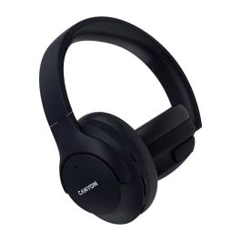 Canyon CNS-CBTHS10BK OnRiff 10 Auriculares Diadema Inalámbricos con Cancelación Activa de Ruido (ANC), Bluetooth 5.3, 20h Autonomía, Negro