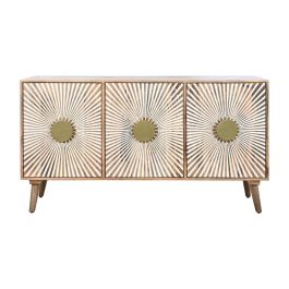 Aparador Home ESPRIT Blanco Dorado Natural Madera 145 x 45 x 80 cm