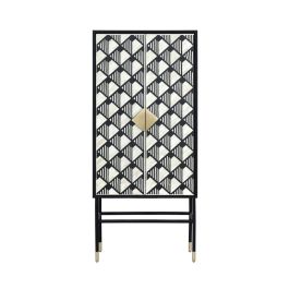 DKD Home Decor Armario Moderno Blanco Negro 180x75x40 cm 2 Puertas Madera MDF Precio: 869.79000031. SKU: B1EXCBLFMV