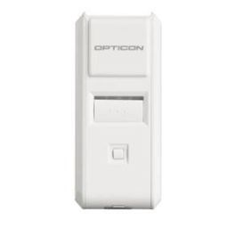 Opticon OPN-4000i Escáner Companion 1D CCD Bluetooth para iOS, Android, Windows, 1MB, Blanco con Cable USB y Correa