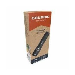 Grundig Linterna LED Recargable con Zoom Ajustable y Larga Autonomía para Acampada, Senderismo y Emergencias