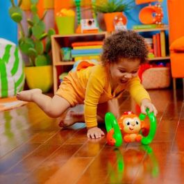 Bright Starts Little Roll & Glow Monkey - Juguete interacivo para bebés - Mono rodante que se ilumina