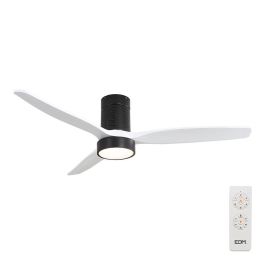 Edm Ventilador de techo modelo kara con 3 aspas de madera Ø132cm, luz LED 3000/4000/6000K, 30W, color blanco Precio: 128.69000012. SKU: B186QJ86K3