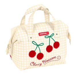 Neceser Escolar Safta Cherry Beige 26.5 x 17.5 x 12.5 cm