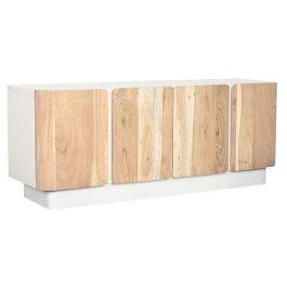 Mueble Tv Scandi DKD Home Decor Natural Blanco 40 x 55 x 140 cm Mueble Tv Scandi DKD Home Decor Natural Blanco 40 x 55 x 140 cm