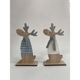 Figura Navidad Moderna DKD Home Decor Azul Blanco 4.5 x 24 x 12 cm (12 Unidades) Precio: 24.50000014. SKU: B1EXLJ87D7