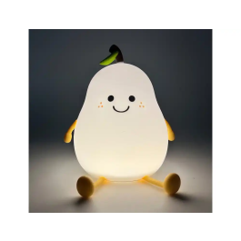 Wondee Lámpara de Noche Infantil de Silicona con Forma de Pera, Luz Suave y Sensor Táctil