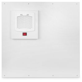 Digitus PC Schrank para Computergehäuse con Puerta de Cristal, Incluye Ventilador y Ruedas, Color Gris RAL 7035