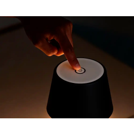 Q-connect Nova Lampara de Escritorio LED 2W 200 lm Metálica Táctil Recargable USB-C Color Negro