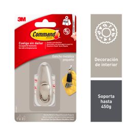 Gancho para colgar 3M 450 g Plateado Metal (1 unidad)