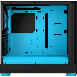 Fractal Design Pop Air RGB Cyan Core TG Clear Tint Torre PC, ATX, micro ATX, Mini-ITX, Cristal Templado, Negro/Cian