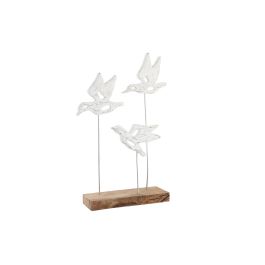 DKD Home Decor Figura Shabby Blanco Marron Mango Hierro 10 x 51 x 32 cm