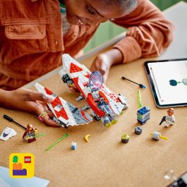 LEGO 75388 Star Wars Caza Estelar de Jedi Bob, incluye 2 Minifiguras, Droide Servo, Juguete de Construcción para Niños +8 años