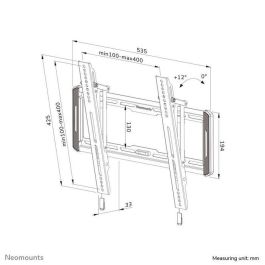 Neomounts WL35-550BL14 Soporte de TV Inclinable para Pared 32-75", Máx. 50 kg, VESA 100x100-400x400, Negro