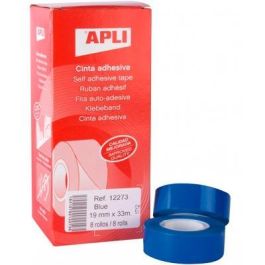 Apli Cinta Adhesiva Silenciosa Rollo 19 mm X 33M, Caja 8 Ud, Color Azul Precio: 8.68999978. SKU: S8400497