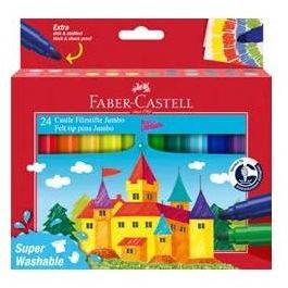 FABER-CASTELL 154324 Rotuladores Jumbo Super Washable, 24 Colores Surtidos, Caja de Cartón Precio: 23.94999948. SKU: B1F5W7GPEW