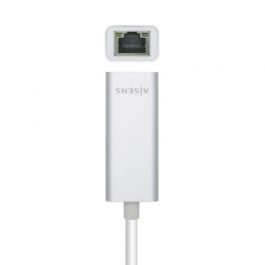 Aisens A109-0505 Adaptador Conversor USB-C a Ethernet RJ45 Gigabit 10/100/1000 Mbps USB 3.1 Gen1 para PC Portátil Plata 15cm Aisens A109-0505 Adaptador Conversor USB-C a Ethernet RJ45 Gigabit 10/100/1000 Mbps USB 3.1 Gen1 para PC Portátil Plata 15cm
