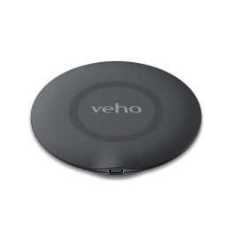 Veho DS-6 Pad de Carga Inalámbrica Qi Súper Delgado y Elegante 15W para Carga Rápida de Todos los Smartphones