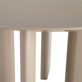 Mesa Comedor Alto Brillo Taupe Dm 120 X 120 X 75 cm