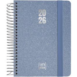 Agenda Anual (2026) Grafoplas Metallic Espiral Tapa Extradura Con Goma A6 170X145 D/P Azul Precio: 13.50000025. SKU: B1G7B5D55N