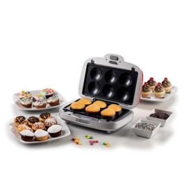 Ariete 1972/00 Sandwichera 3 en 1 para Sándwiches, Donuts y Cupcakes, Diseño Retro Rojo
