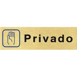 Duver Placa de Aluminio Dorada 150x45mm 'Privado' Precio: 4.49999968. SKU: B1E4CT67NC