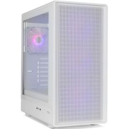 Nox NXINFTYIOTAWH Caja Gaming Semitorre Infinity IOTA Blanca con Cristal Templado, Frontal Mesh y 4 Ventiladores ARGB