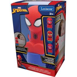 Lexibook Altavoz Luz Nocturna Spiderman Marvel +3 Años con Reproductor de Música y Función Autodesconexión LED Portátil