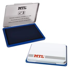 Mtl Tampón Metálico para Sellado Nº2 122x84x14 mm con Almohadilla Entintada Azul Precio: 1.5900005. SKU: BIX79530