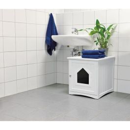 Cabina de inodoro TRIXIE - 49x51x51cm - Blanco - Para gatos Cabina de inodoro TRIXIE - 49x51x51cm - Blanco - Para gatos