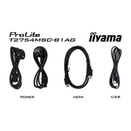 Iiyama Monitor Táctil 27" Full HD IPS T2754MSC-B1AG, Pantalla Táctil Capacitiva, 1920x1080, Altavoces, HDMI, VGA, USB 3.0, Ajuste de Altura