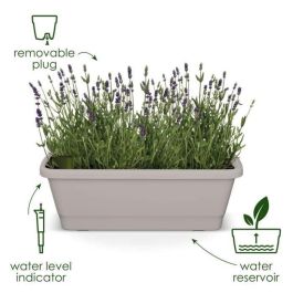 Elho ELH8711904527518 Noa Balconiere XL Marrón para Balcón Exterior, 78x20x18 cm, 100% Reciclado