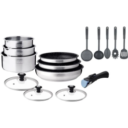 Arthur Martin AM1275 Batería de Cocina de Inducción Acero Inoxidable 15 Piezas Mango Extraíble Todas las Placas Cocción Precio: 122.79000019. SKU: B1K9K77HZC