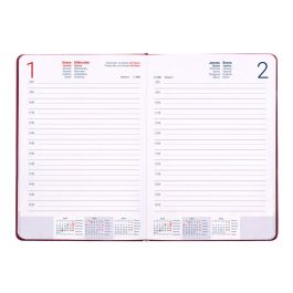 Agenda Encuadernada Liderpapel Mykonos A5 2025 Dia Pagina Color Rosa Buganvilla Papel 70 gr