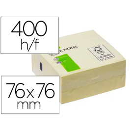Q-connect Bloc de Notas Adhesivas Quita y Pon 76x76 mm Amarillo 400 Hojas FSC Precio: 3.69000027. SKU: B1569GJTYY