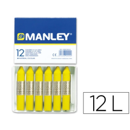 Manley Lápices de Cera Amarillo Limón N.2 Caja de 12 Unidades Precio: 2.59000016. SKU: B1E24SHFNX