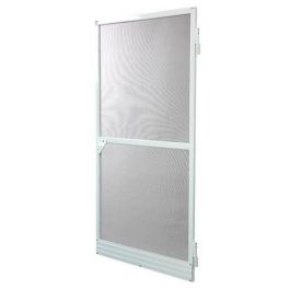 Pantalla de puerta con bisagras - H220 cm x L100 cm - Aluminio blanco Precio: 47.88999952. SKU: B1HFWDE3VZ