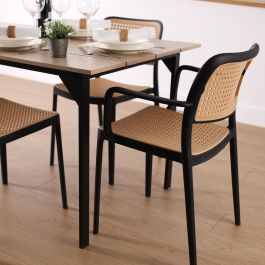 Silla Reposabrazos Venus Negra Versa 58X81CM (4 Unidades) Silla Reposabrazos Venus Negra Versa 58X81CM (4 Unidades)