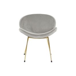 Silla Chic DKD Home Decor Gris Claro Dorado 58 x 73 x 62 cm Silla Chic DKD Home Decor Gris Claro Dorado 58 x 73 x 62 cm