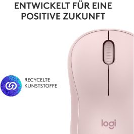 Logitech M240 Ratón Óptico Bluetooth Inalámbrico, Diseño Ergonómico Silencioso, Conexión Fiable para PC y Mac, Color Negro