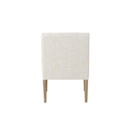 DKD Home Decor 2c24 Silla Urban Tapizada Blanco de Poliéster y Madera de Fresno - 67.5 x 86 x 61 cm