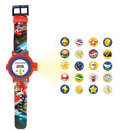 Lexibook Dmw050Ni Reloj Digital Mario Kart con Proyector de Imágenes, Mensajes y Pulsera Ajustable para Niños +3 Años