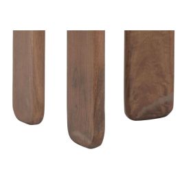 DKD Home Decor Mesita Auxiliar Urban Organdic Marrón Madera de Mango 40x40x50 cm Desmontable
