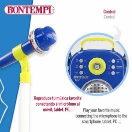 Altavoz con Micrófono Karaoke Bontempi 2 Unidades Altavoz con Micrófono Karaoke Bontempi 2 Unidades