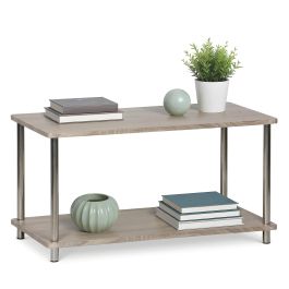 Inde Estanteria Madera-Acero 2 Niveles 42.5 cm (Ancho) x 4.5 cm (Alto) x 92.5 cm (Largo) (2 Unidades)