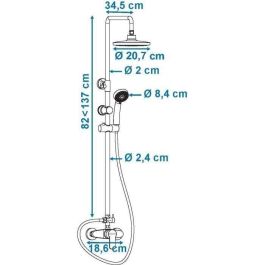 ROUSSEAU Columna de ducha con grifo monomando mecánico Shenti cromo