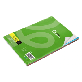 Liderpapel Recambio A4 120 Hojas 80gr Cuadro 5mm Sin Margen 4 Taladros Bandas de 5 Colores