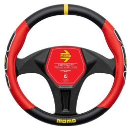 Momo MOMLSWC0FUNBR Funda Volante Fun Black-Red M 38-39 cm Poliuretano Universal para Protección y Agarre Firme