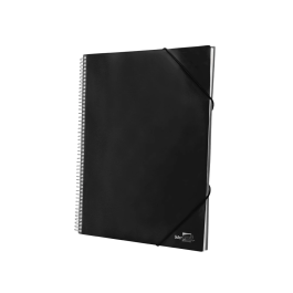 Liderpapel Carpeta Escaparate con Espiral 20 Fundas Polipropileno DIN A4 Negro